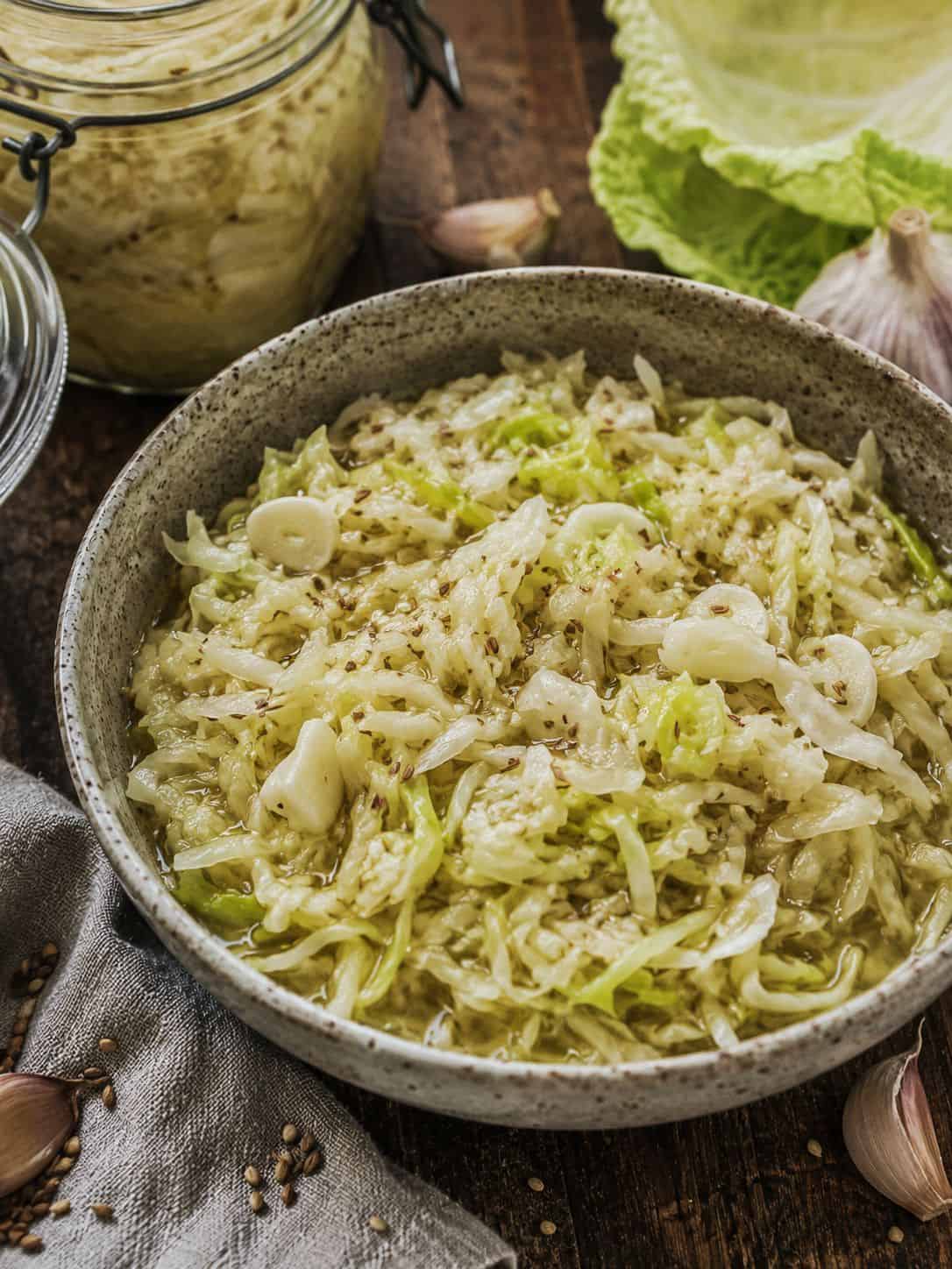 Easy Garlic Spring Cabbage Sauerkraut Recipe Easy Garlic Spring Cabbage Sauerkraut Recipe Garlic Spring Cabbage Sauerkraut RECIPES