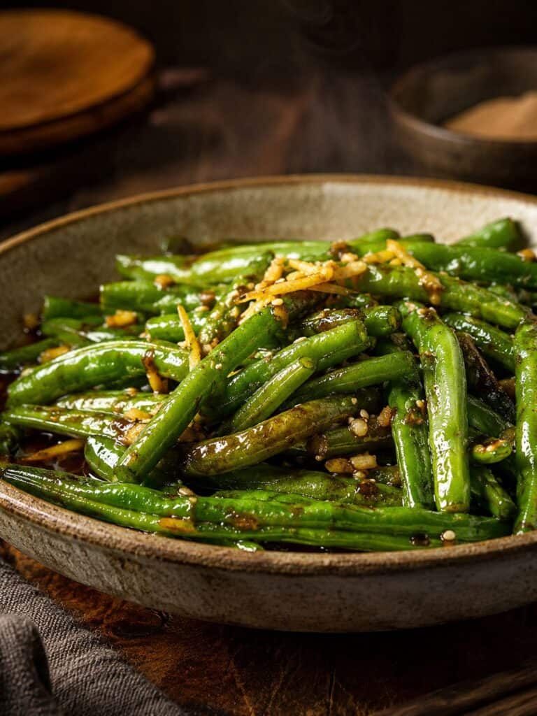 Ginisang Baguio Beans with Oyster Sauce and Garlic
