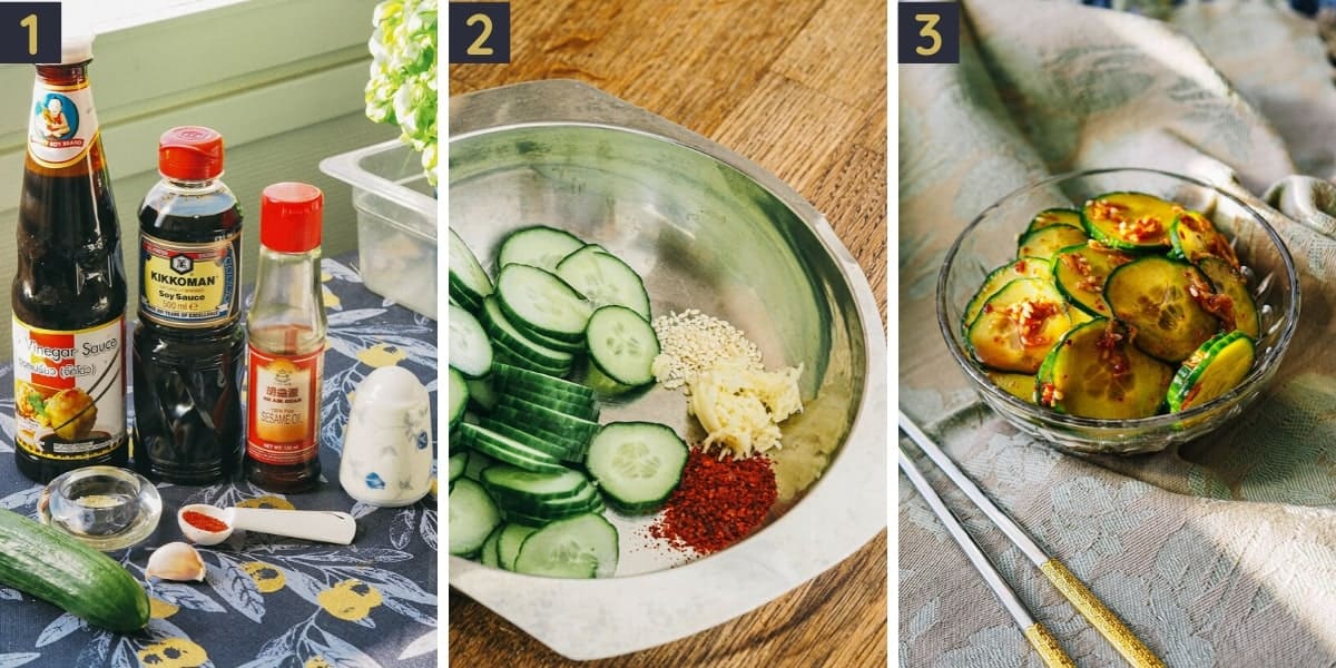 Asian Cucumber Salad Recipe with Korean Flavors Step-by-step guide on how to make this Asian cucumber salad recipe