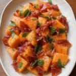 Home Cantaloupe Salad Recipe with Chili-Lime Dressing and Crispy Prosciutto