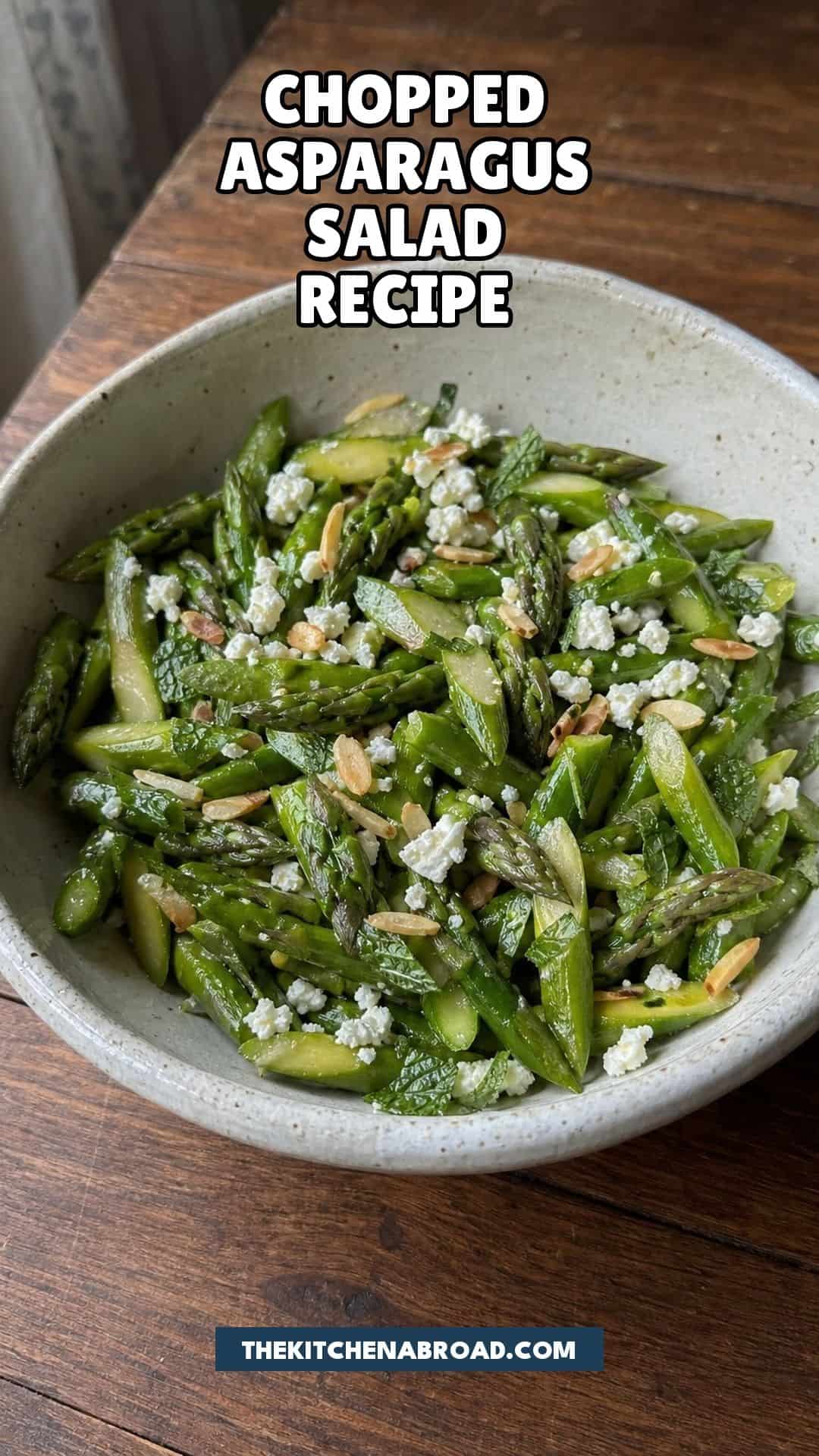 Pinterest pin for Chopped Asparagus Salad Recipe