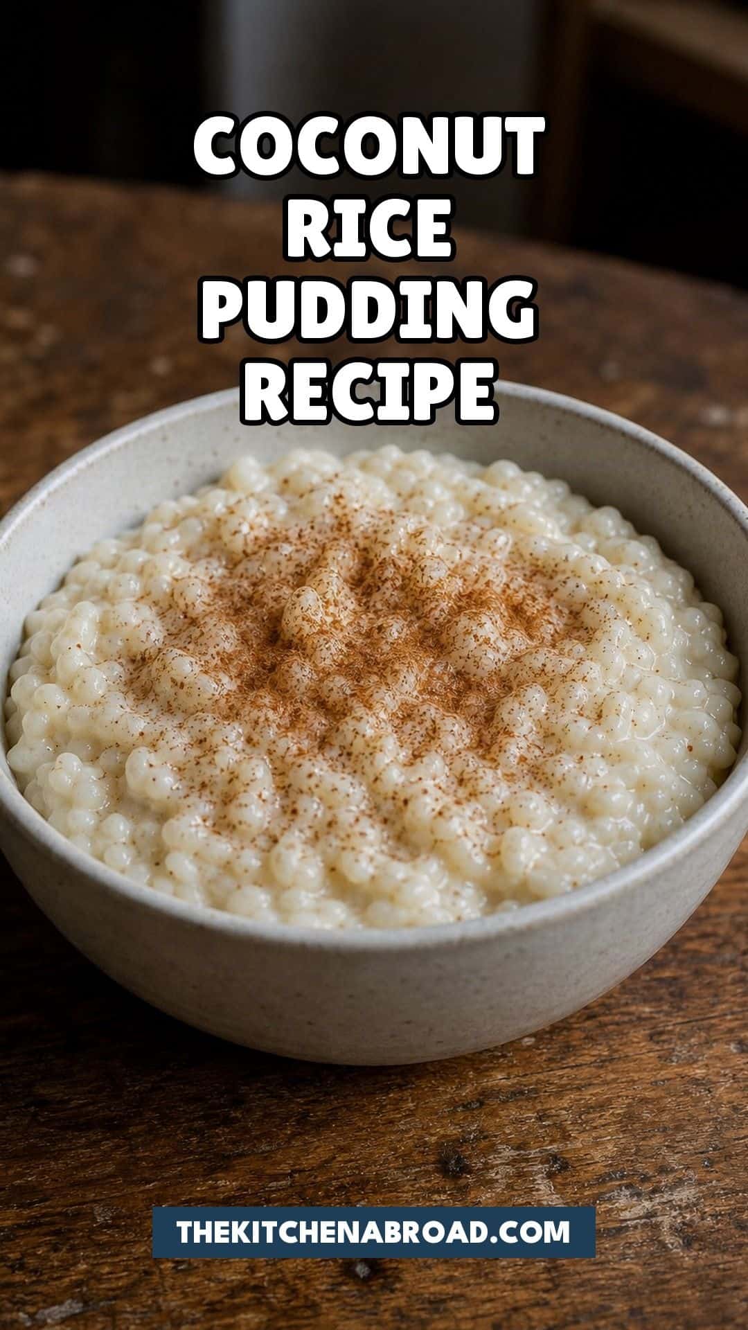 Coconut Dairy Free Rice Pudding, Creamy in 30 Minutes Creamy coconut rice pudding in a bowl in warm natural light