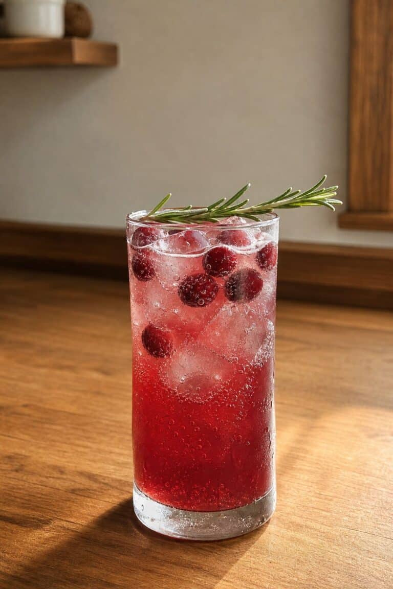 Cranberry Ginger Fizz Recipe (Easy Holiday Mocktail)