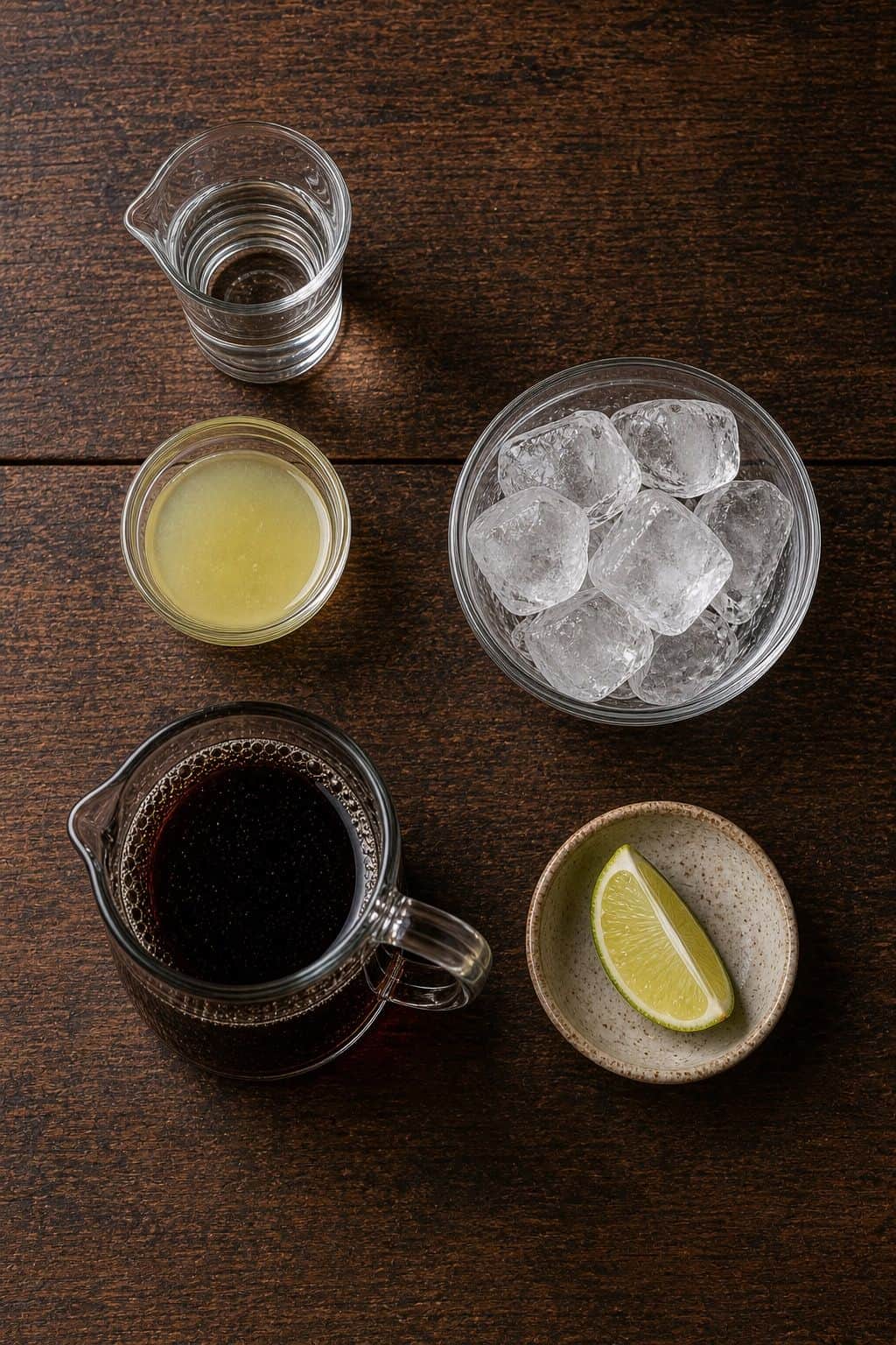 Cuba Libre Cocktail Recipe Cuba Libre ingredients with rum cola lime and ice
