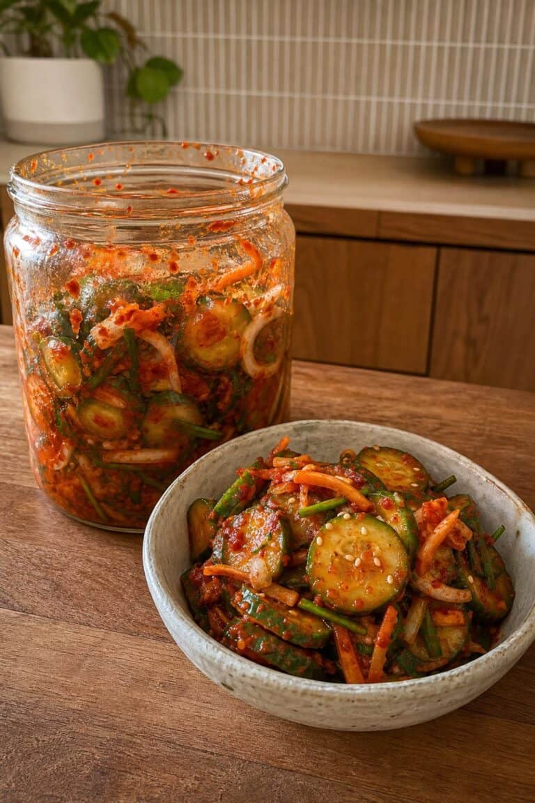 Cucumber Kimchi Recipe (Oi Kimchi): Crisp, Ready in 24 Hours