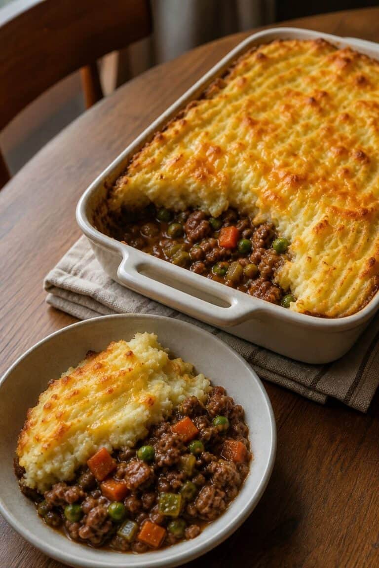 Easy Shepherd’s Pie Recipe with Lamb and a Cheddar Mash