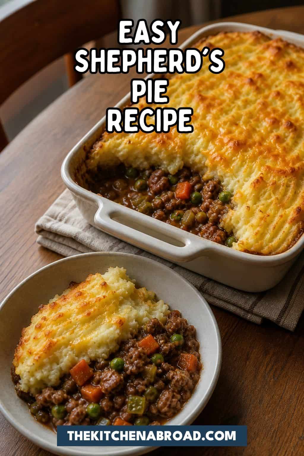 Pinterest pin for easy shepherd&rsquo;s pie recipe