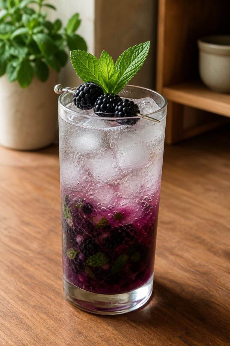 Gut-Healthy Blackberry Mint Mojito Mocktail Recipe