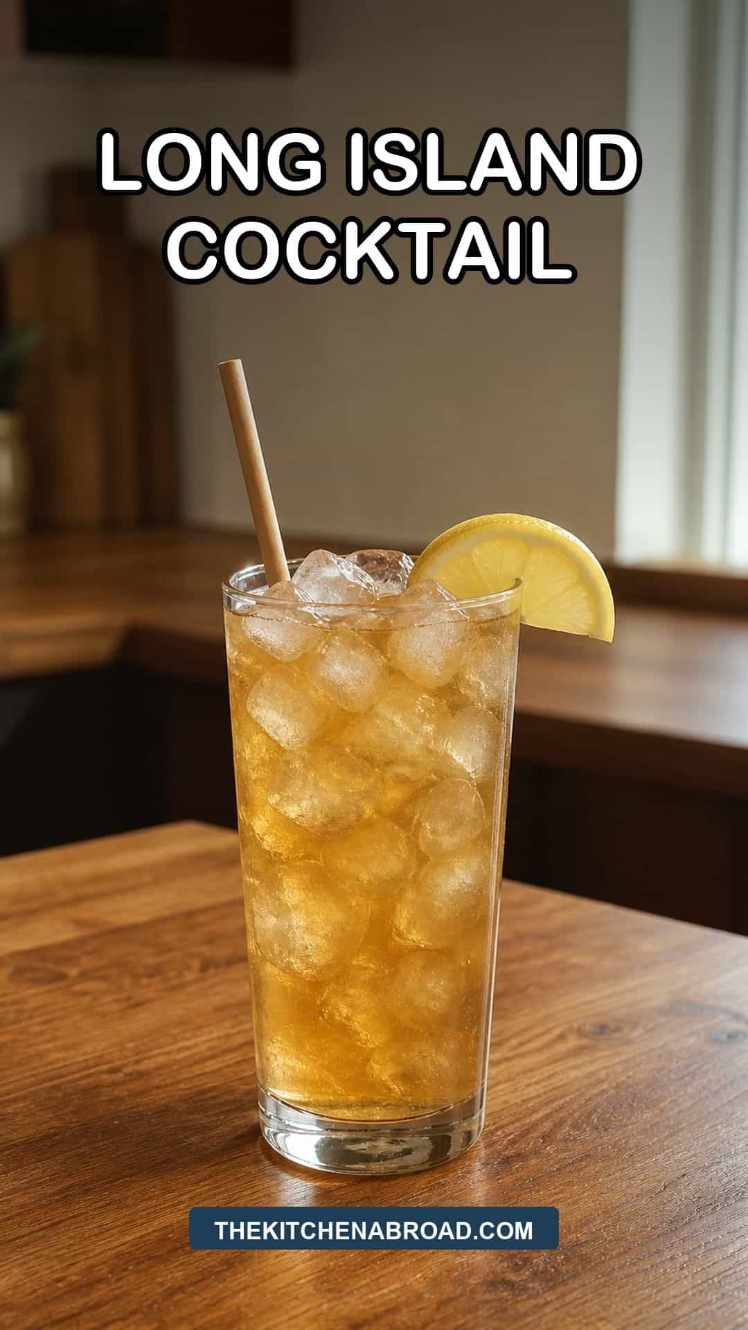Long Island Cocktail Recipe Long Island Iced Tea cocktail in a tall glass with ice and lemon