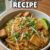 One-Pan Vegan Pad Thai with Tofu Pinterest pin for one pan vegan pad Thai recipe with tofu