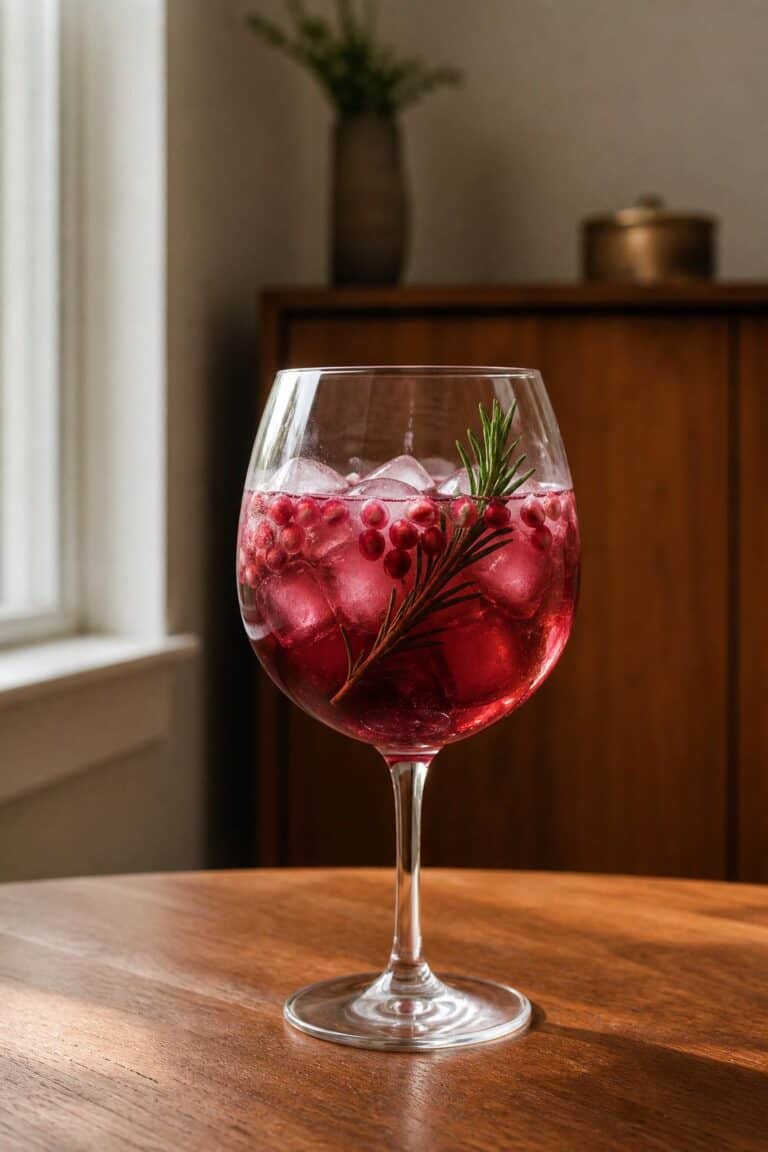 Pomegranate Rosemary Spritz Recipe for Holiday Parties