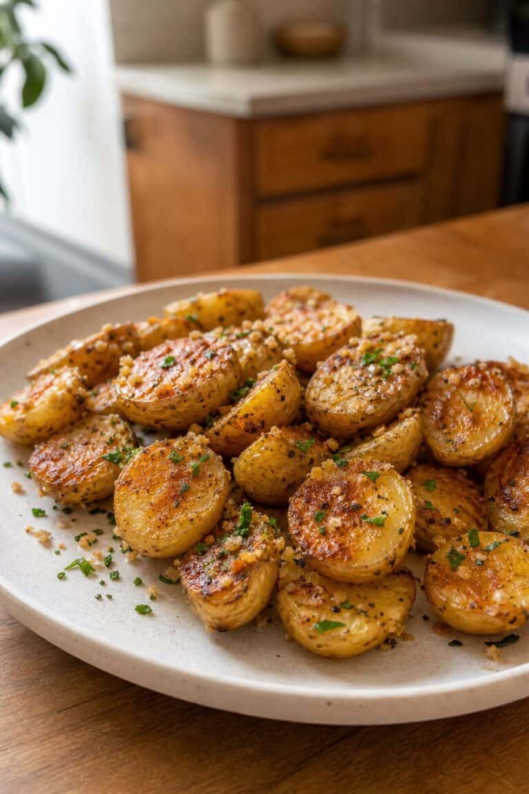 Roasted Garlic Parmesan Baby Potatoes Recipe