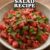 Pinterest pin for spicy watermelon salad with Thai prik glua on a rustic plate.