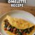Tomato Mushroom Spinach Omelette Recipe Pinterest pin for a tomato, mushroom, and spinach omelette recipe.