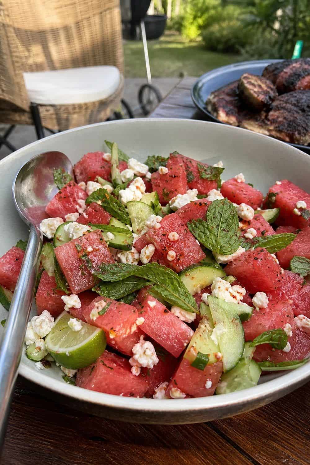 25 Backyard BBQ Food Ideas for a Crowd-Pleasing Summer Menu 15. Watermelon and Feta Salad for backyard BBQ food ideas