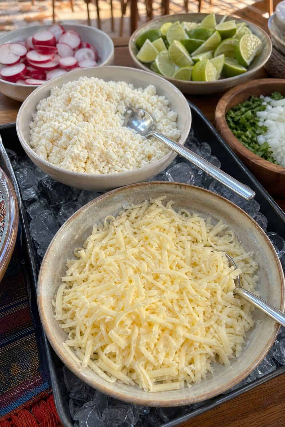 25 Cinco de Mayo Taco Bar Ideas for a Colorful Self-Serve Spread cinco de mayo taco bar ideas section 16 add cotija and shredded cheese separately