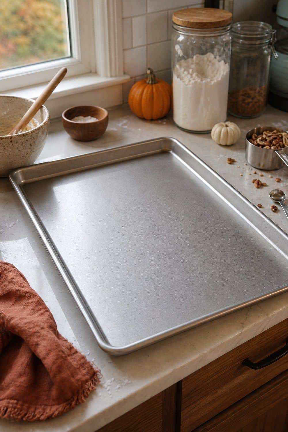 25 Best Fall Baking Supplies Worth Buying Heavy-Duty Baking Sheet for Fall Cookies for fall baking supplies in a casual home kitchen