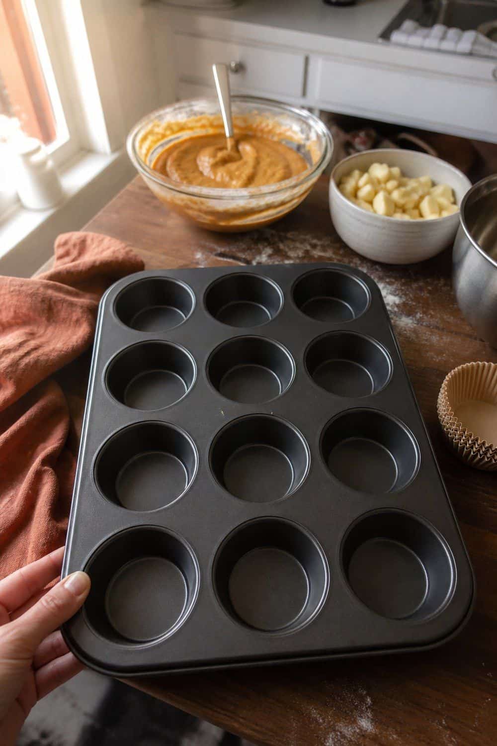25 Best Fall Baking Supplies Worth Buying Muffin Pan for Pumpkin and Apple Muffins for fall baking supplies in a casual home kitchen