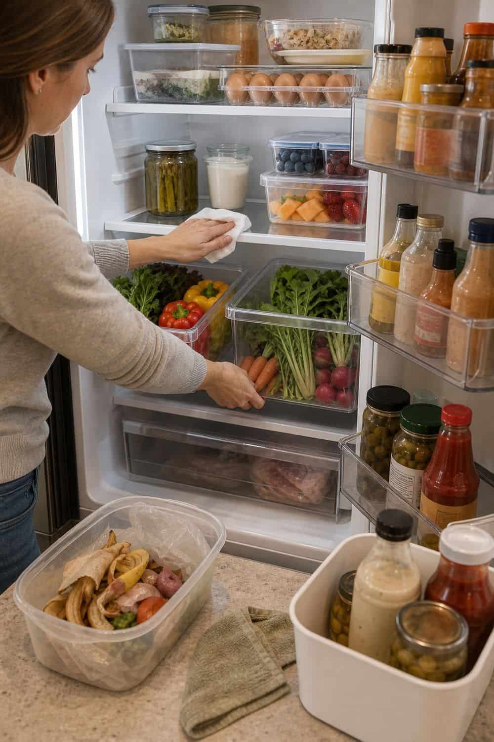 25 Fridge Organization Ideas for Less Food Waste 25. Ten-Minute Weekly Fridge Reset fridge organization idea for less food waste