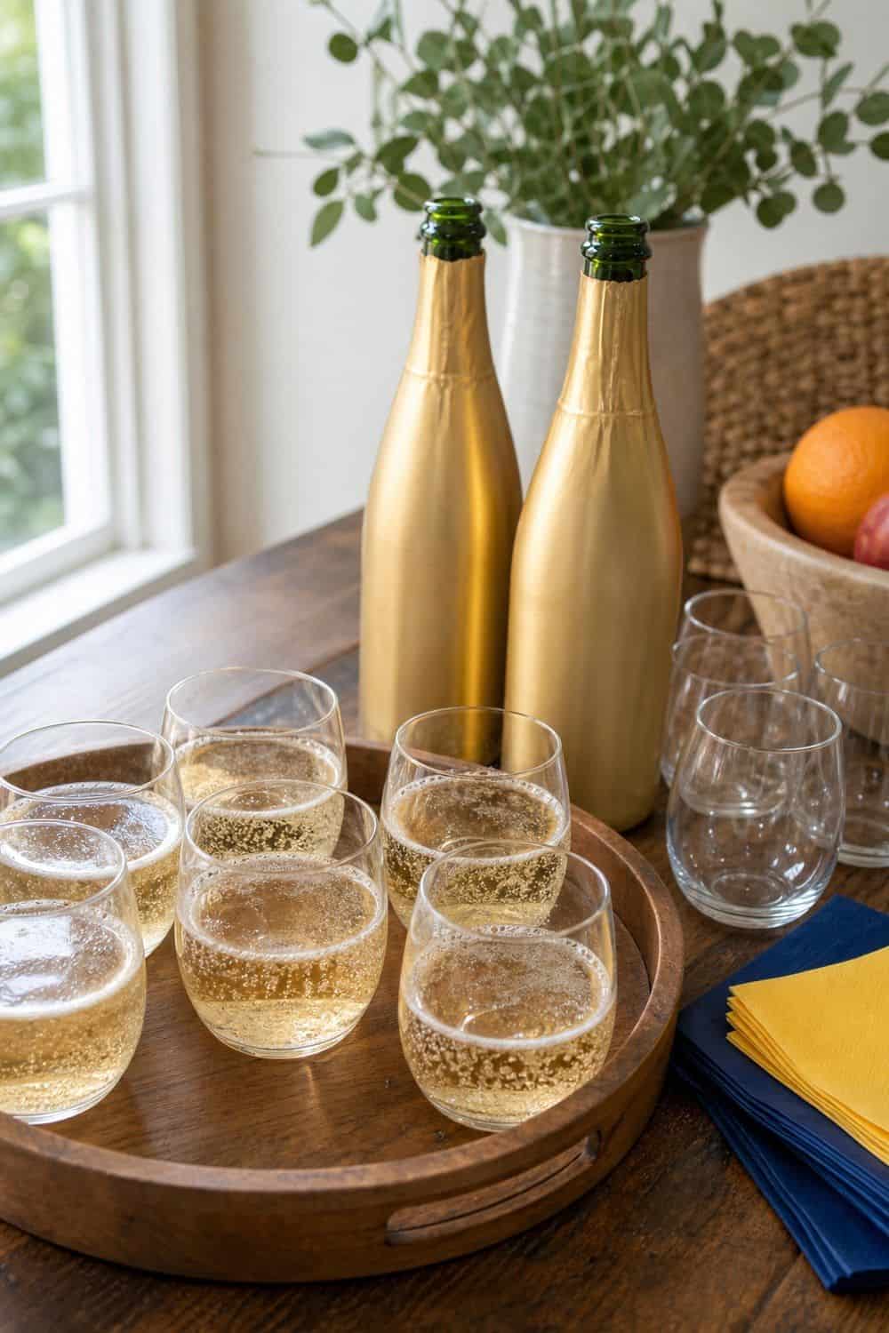 25 Graduation Brunch Hosting Ideas for an Open-House Crowd graduation brunch hosting ideas 16 add a zero proof sparkling toast
