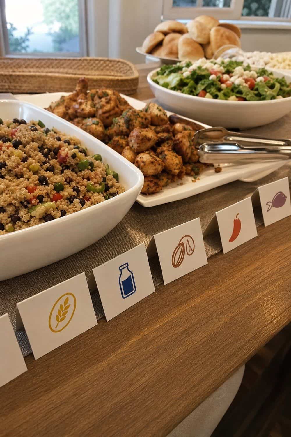 25 Graduation Party Food Ideas for a Crowd-Friendly Buffet Label Allergens and Dietary Options for a graduation party buffet