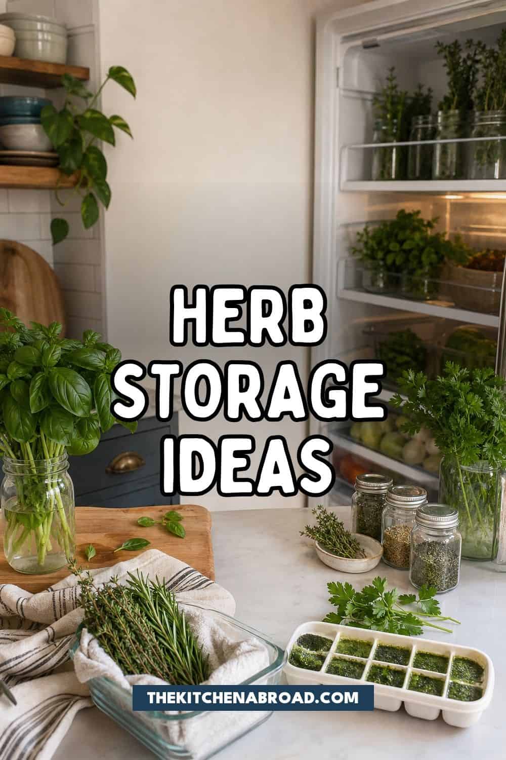20 Herb Storage Ideas That Keep Food Fresh Pinterest pin for 20 Herb Storage Ideas That Keep Food Fresh