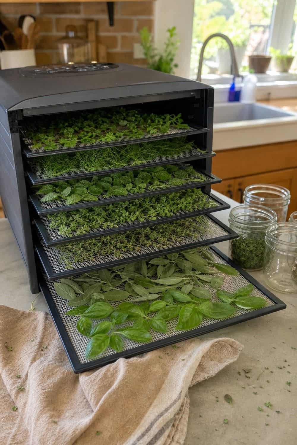 20 Herb Storage Ideas That Keep Food Fresh 16. Use a Dehydrator for Big Herb Harvests for 20 Herb Storage Ideas That Keep Food Fresh