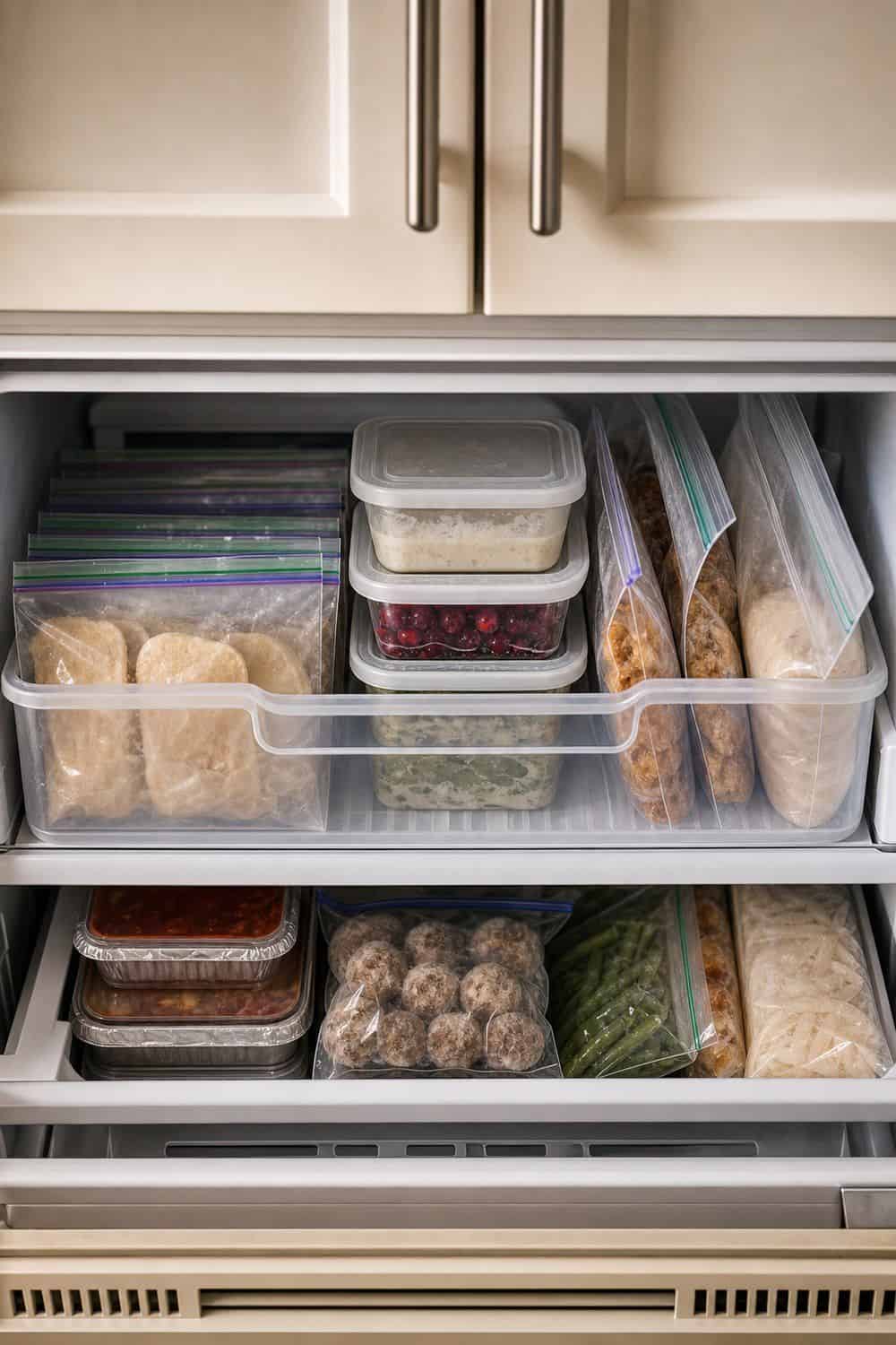 20 Holiday Freezer Prep Ideas That Make Life Easier Freezer Zone Before Cooking Starts for holiday freezer prep