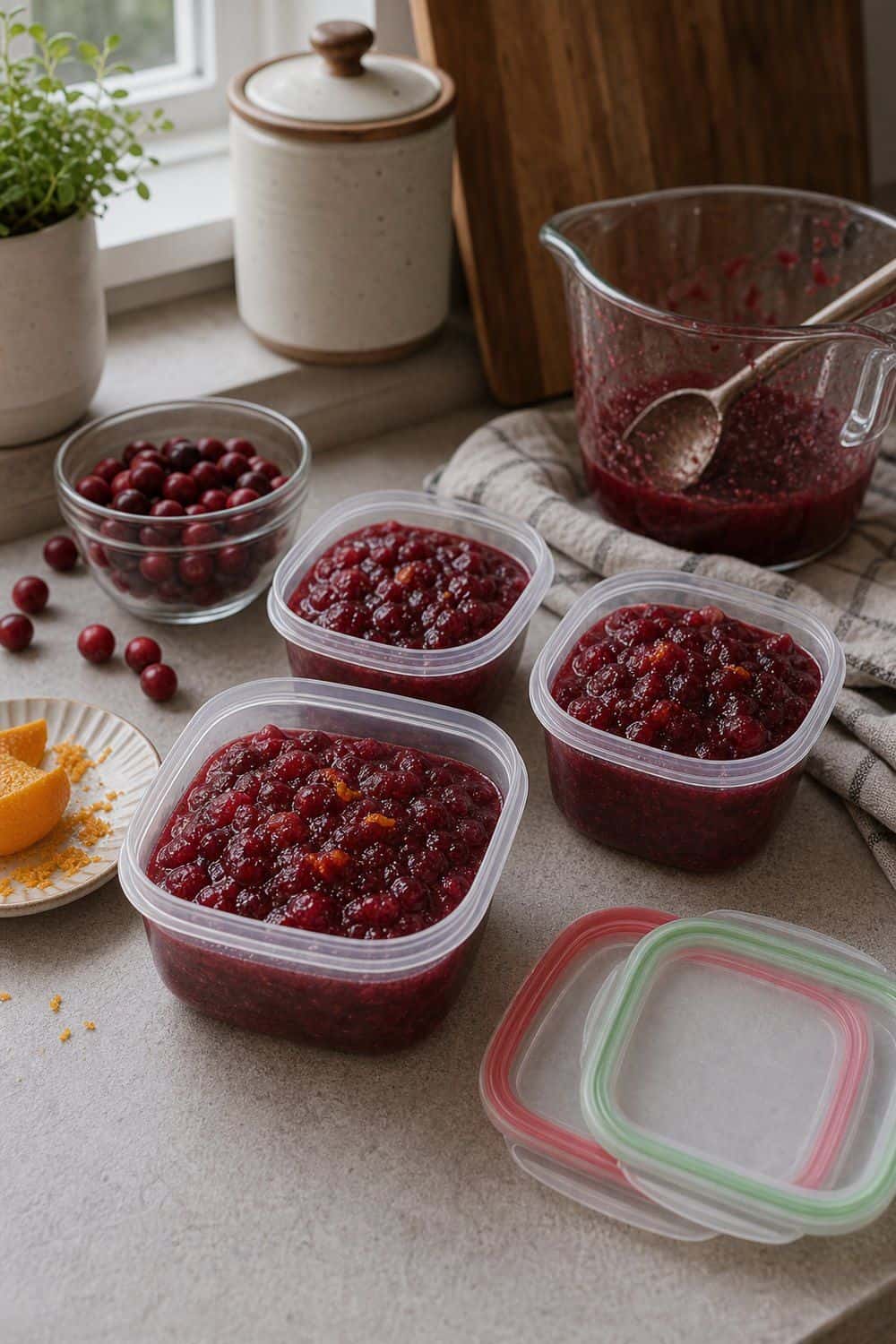 20 Holiday Freezer Prep Ideas That Make Life Easier Cranberry Sauce in Small Freezer Portions for holiday freezer prep