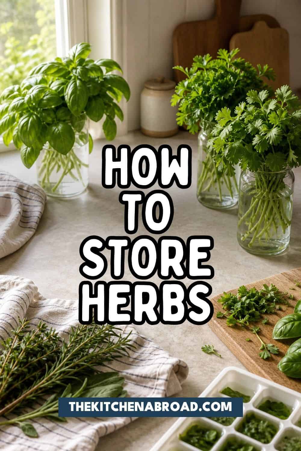 How to Store Herbs So They Stay Fresh how to store herbs pinterest pin