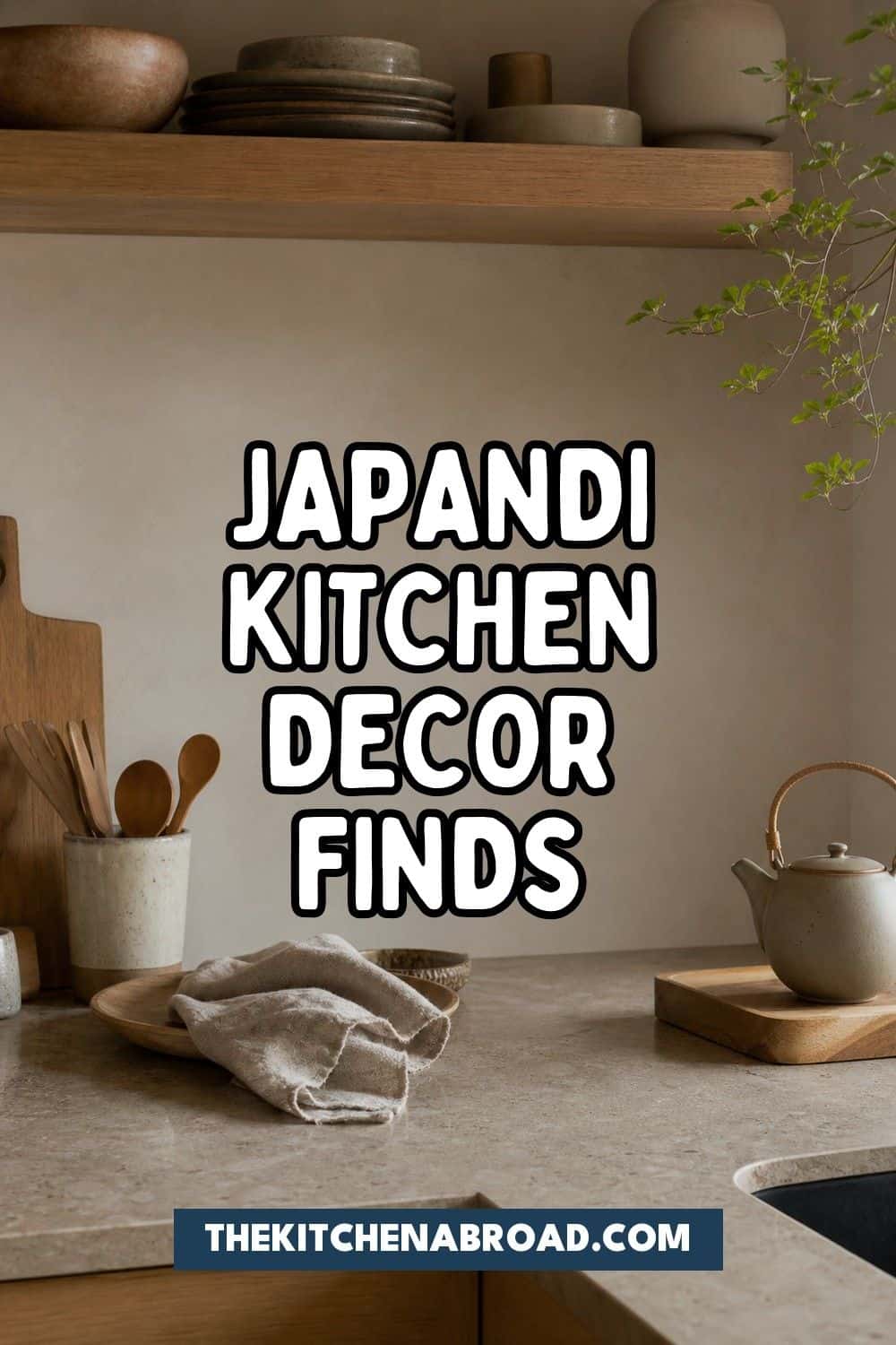 japandi kitchen decor finds pinterest pin