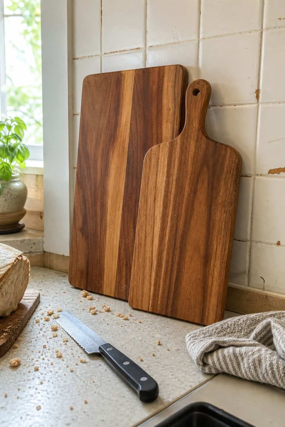 25 Best Natural Wood Kitchen Decor Finds Acacia Cutting Board Set for Counter Layering in a natural wood kitchen decor setup