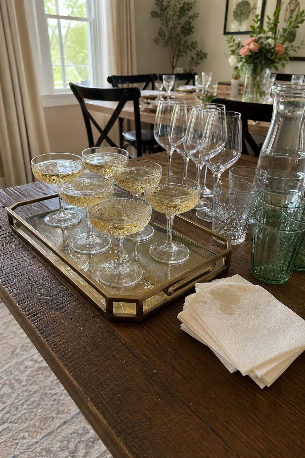 25 Neo Deco Dinner Party Ideas for Easy Hosting neo deco dinner party ideas section 04 coupe glasses for one welcome pour