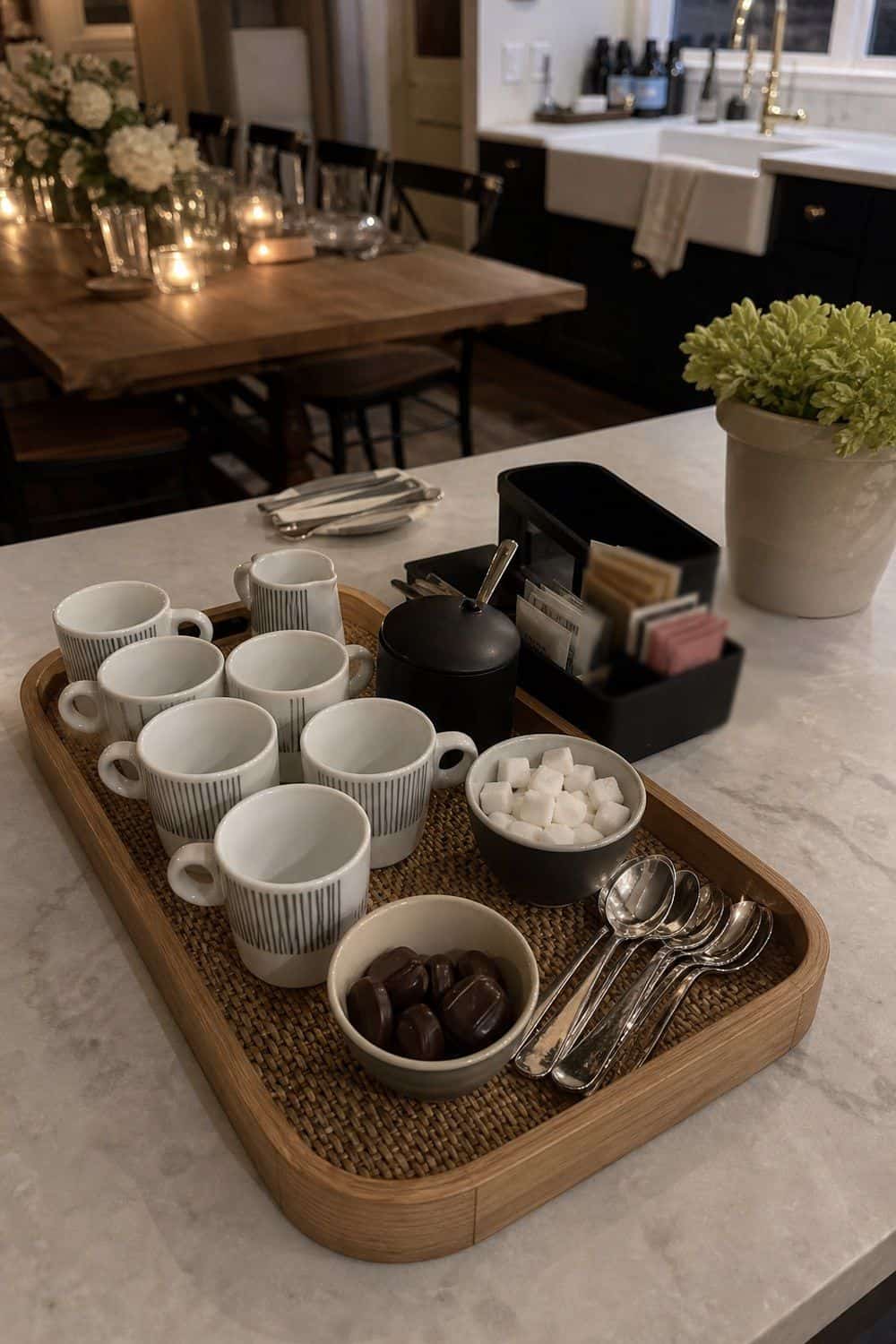 25 Neo Deco Dinner Party Ideas for Easy Hosting neo deco dinner party ideas section 21 tiny coffee station after plates clear