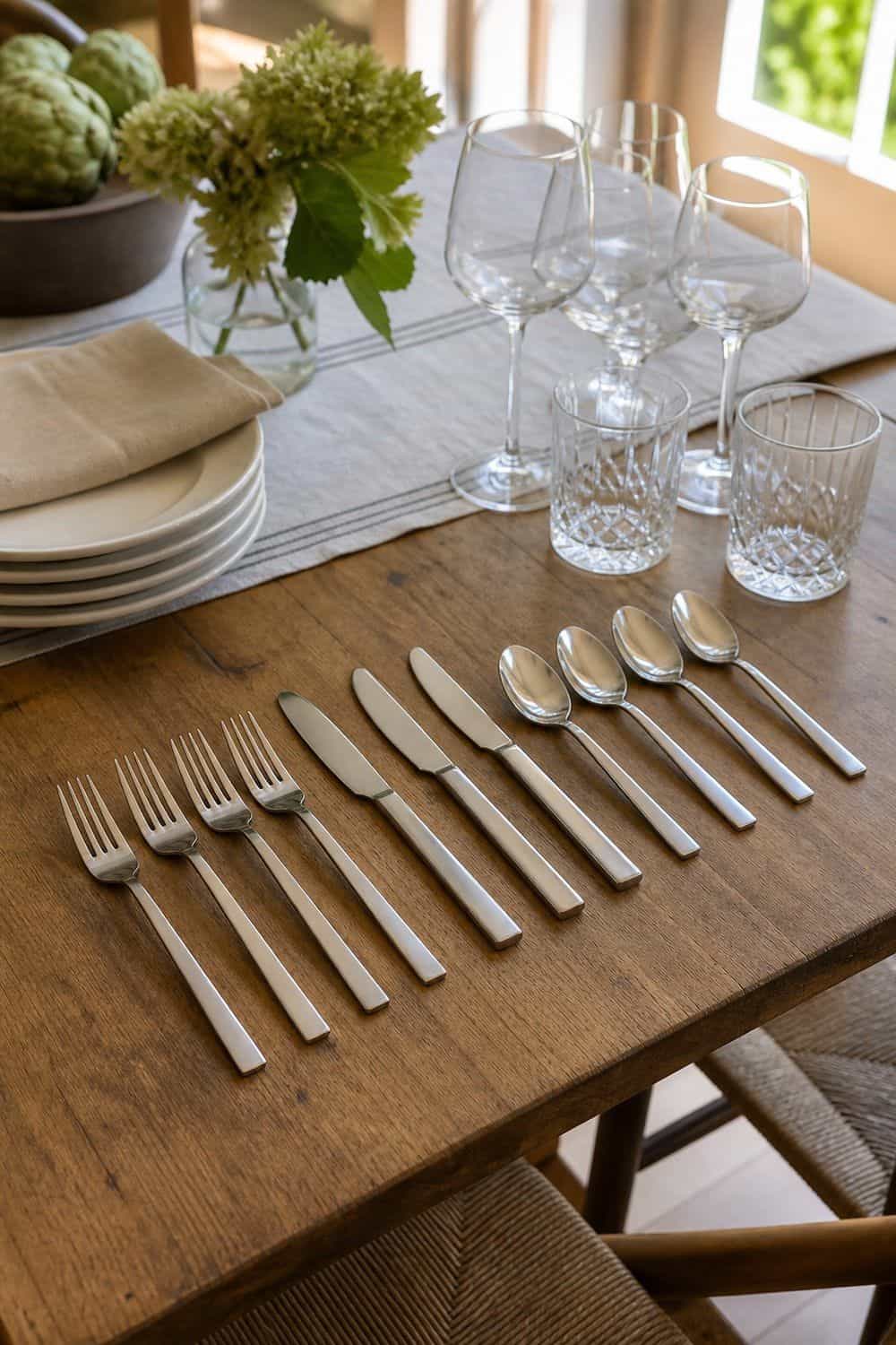 25 Neo Deco Tablescape Ideas for Easy Hosting Flatware Lines That Do the Styling in a casual Neo Deco tablescape