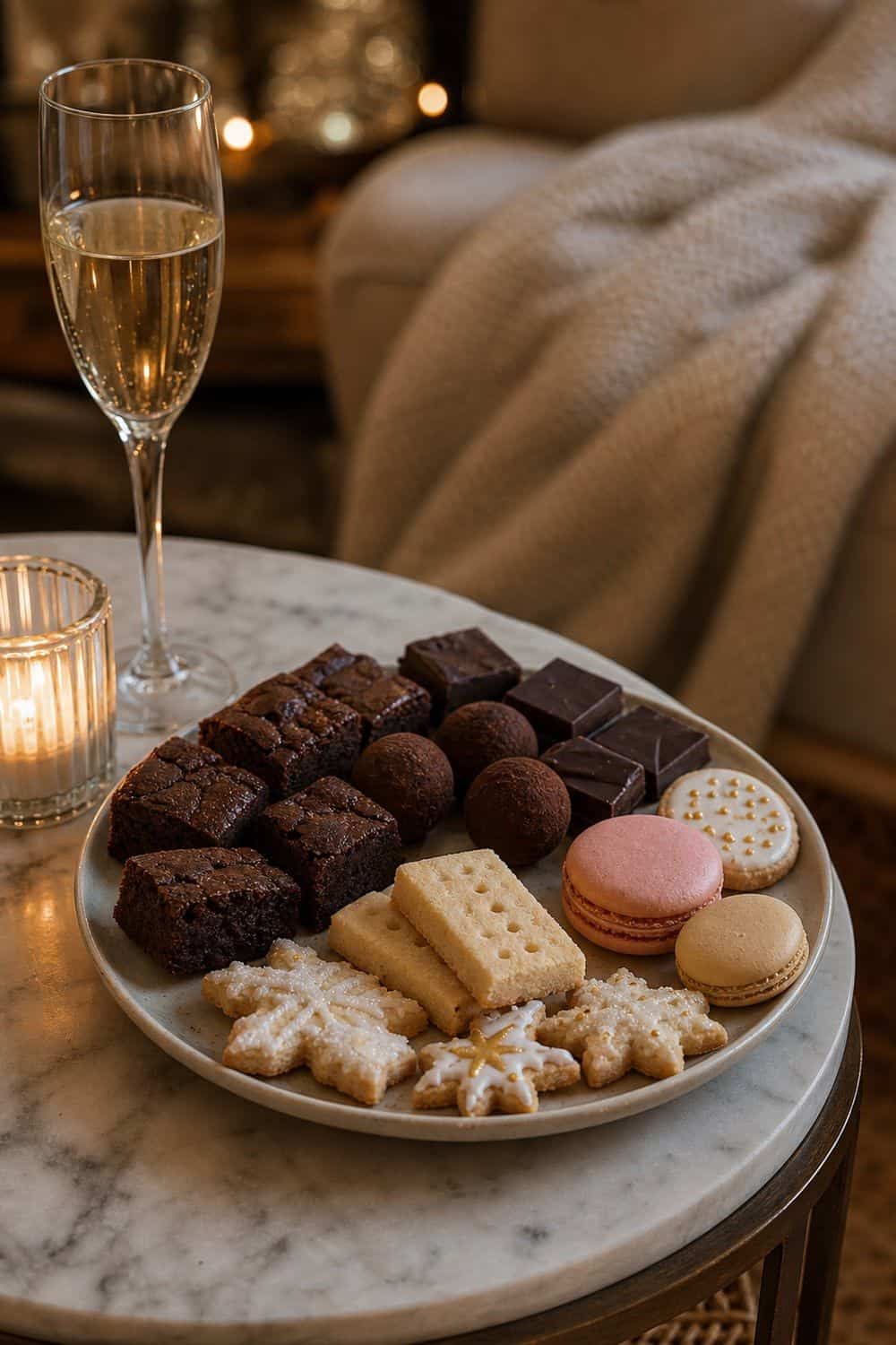 20 New Year's Eve Snack Ideas for Cozy Food Moments Tiny Dessert Bite Plate for New Year's Eve snack ideas