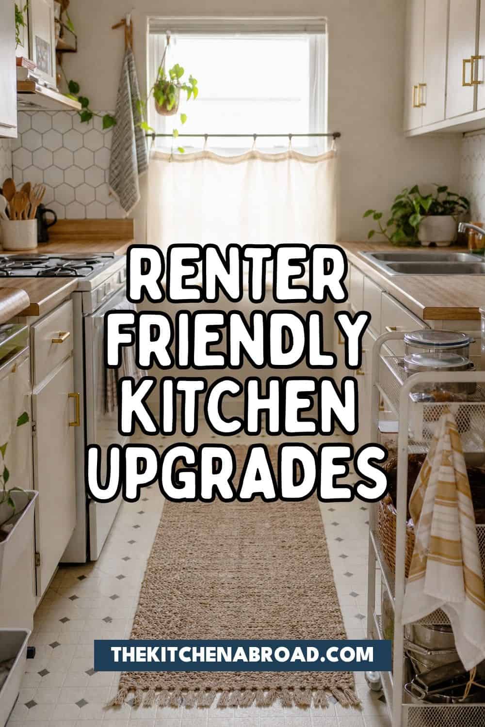 renter friendly kitchen upgrades pinterest pin