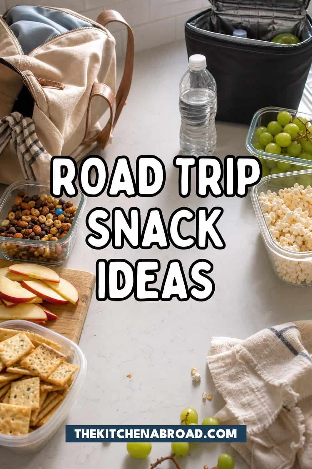 Pinterest pin for road trip snack ideas