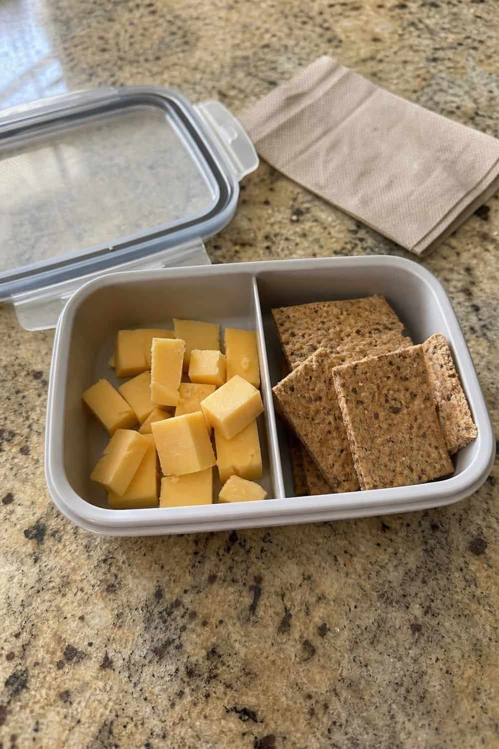 7. Cheese Cube and Whole Grain Cracker Kit