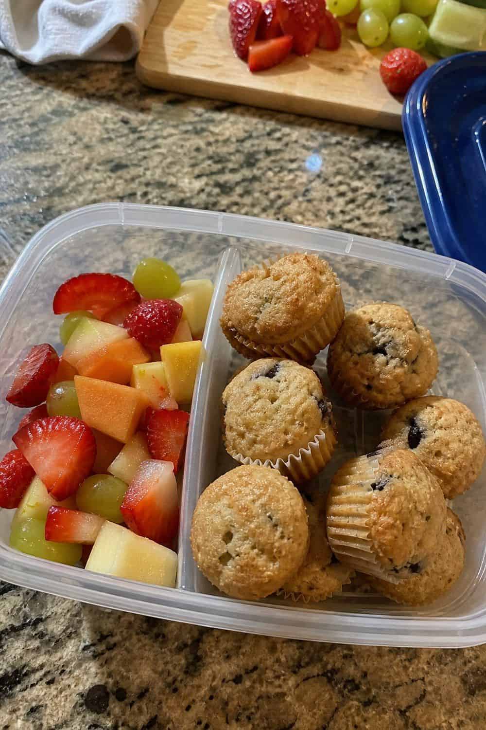 14. Mini Muffin and Fruit Box