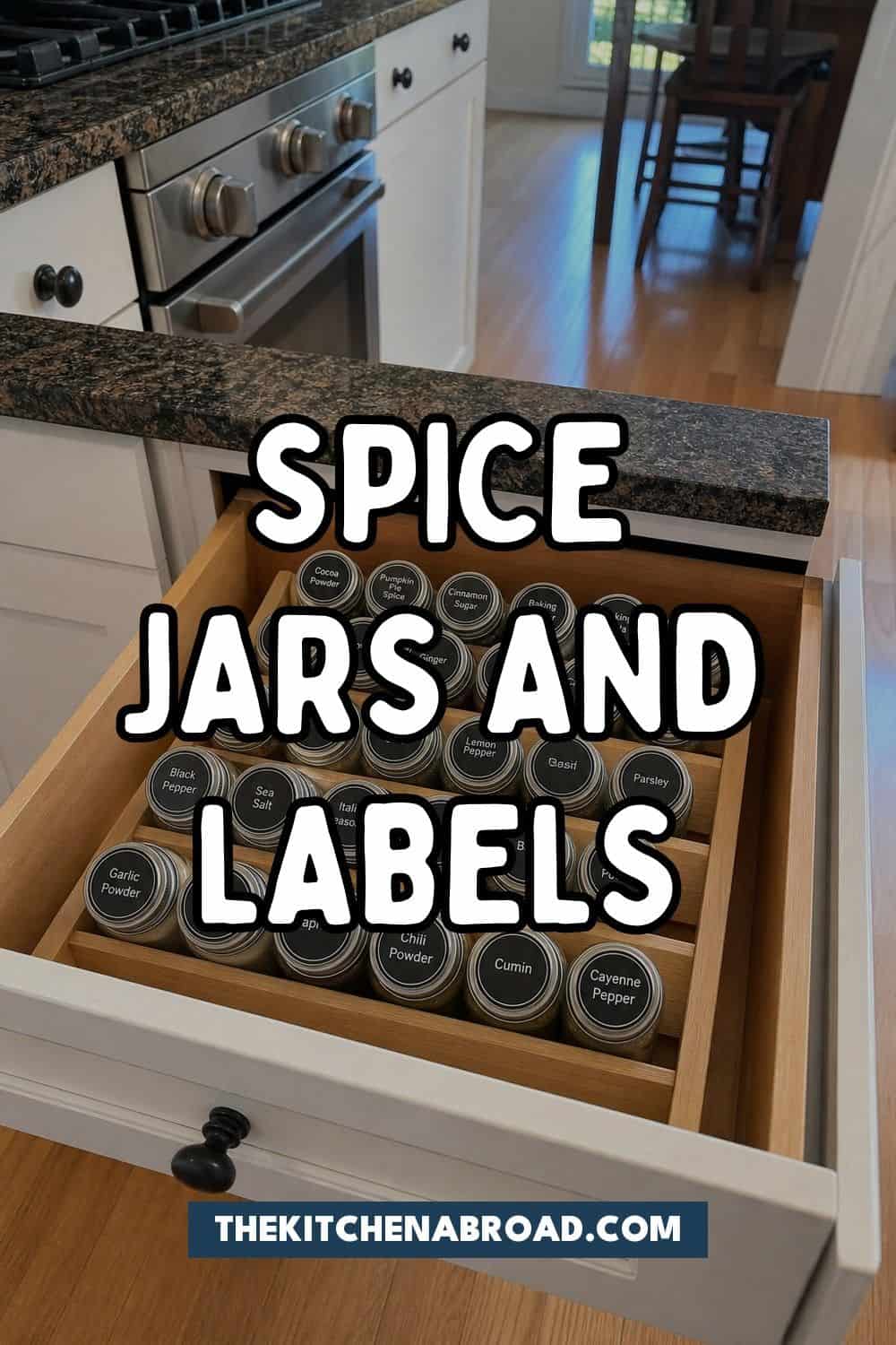 spice jars and labels pinterest pin