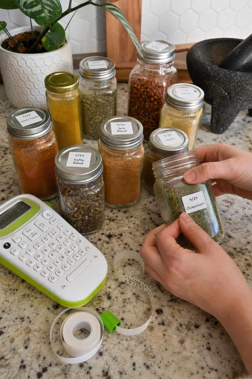 spice jars and labels section 20 label maker for spice jar dates and names