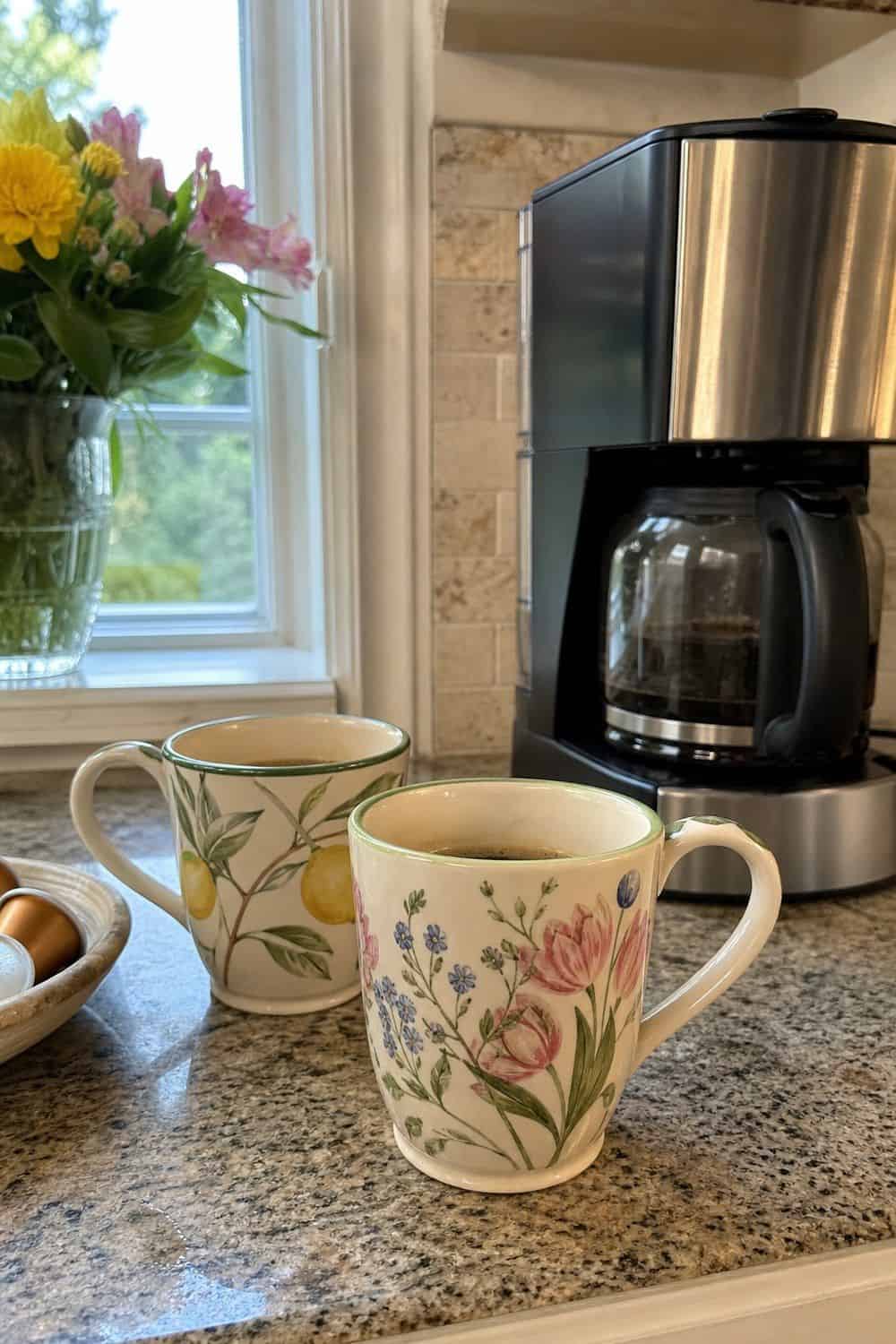 25 Spring Kitchen Decor Ideas for a Lighter Seasonal Refresh spring kitchen decor ideas section 06 hand painted mugs for the coffee zone