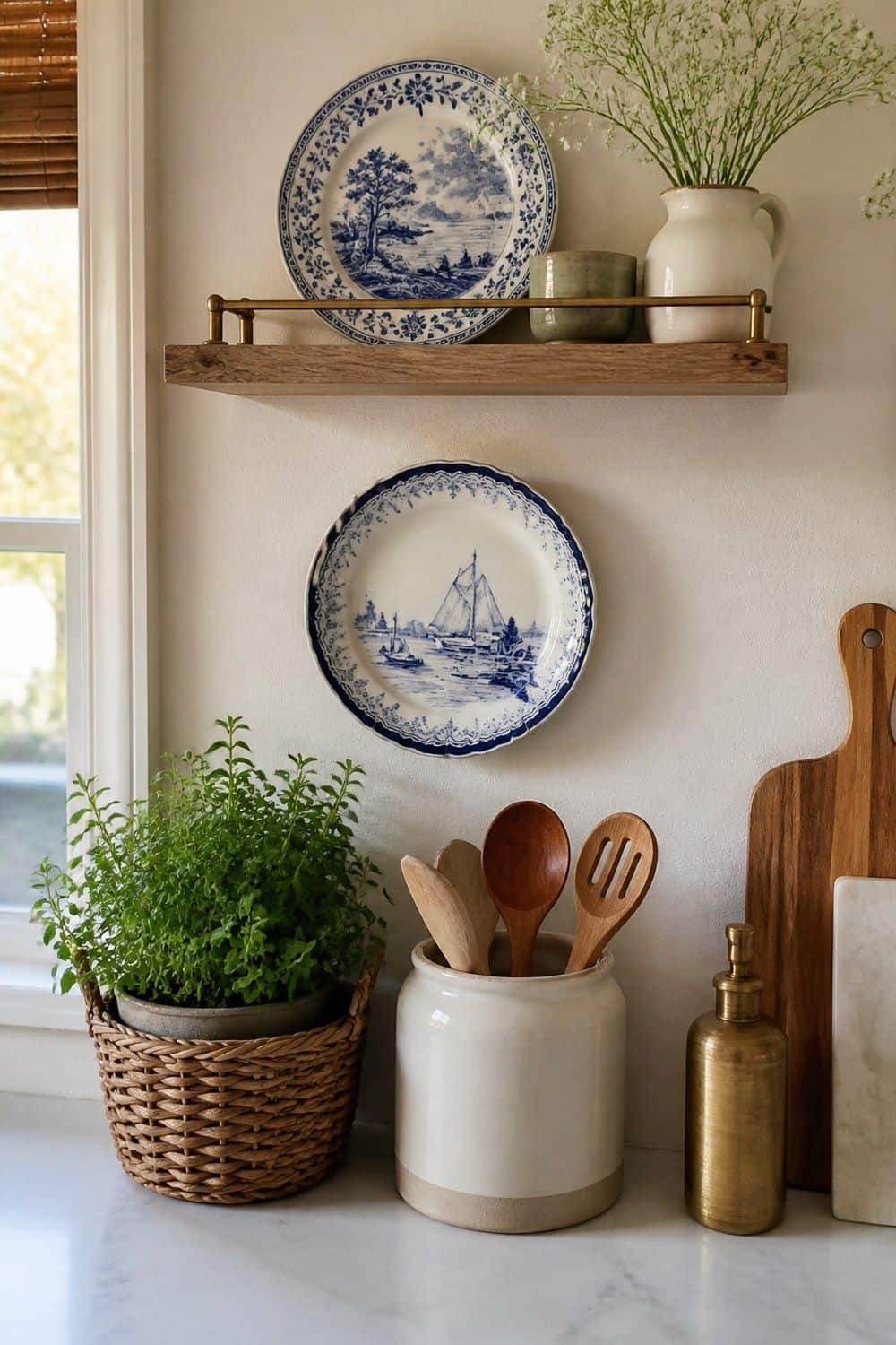 25 Spring Kitchen Decor Ideas for a Lighter Seasonal Refresh spring kitchen decor ideas section 10 delft inspired plate moment