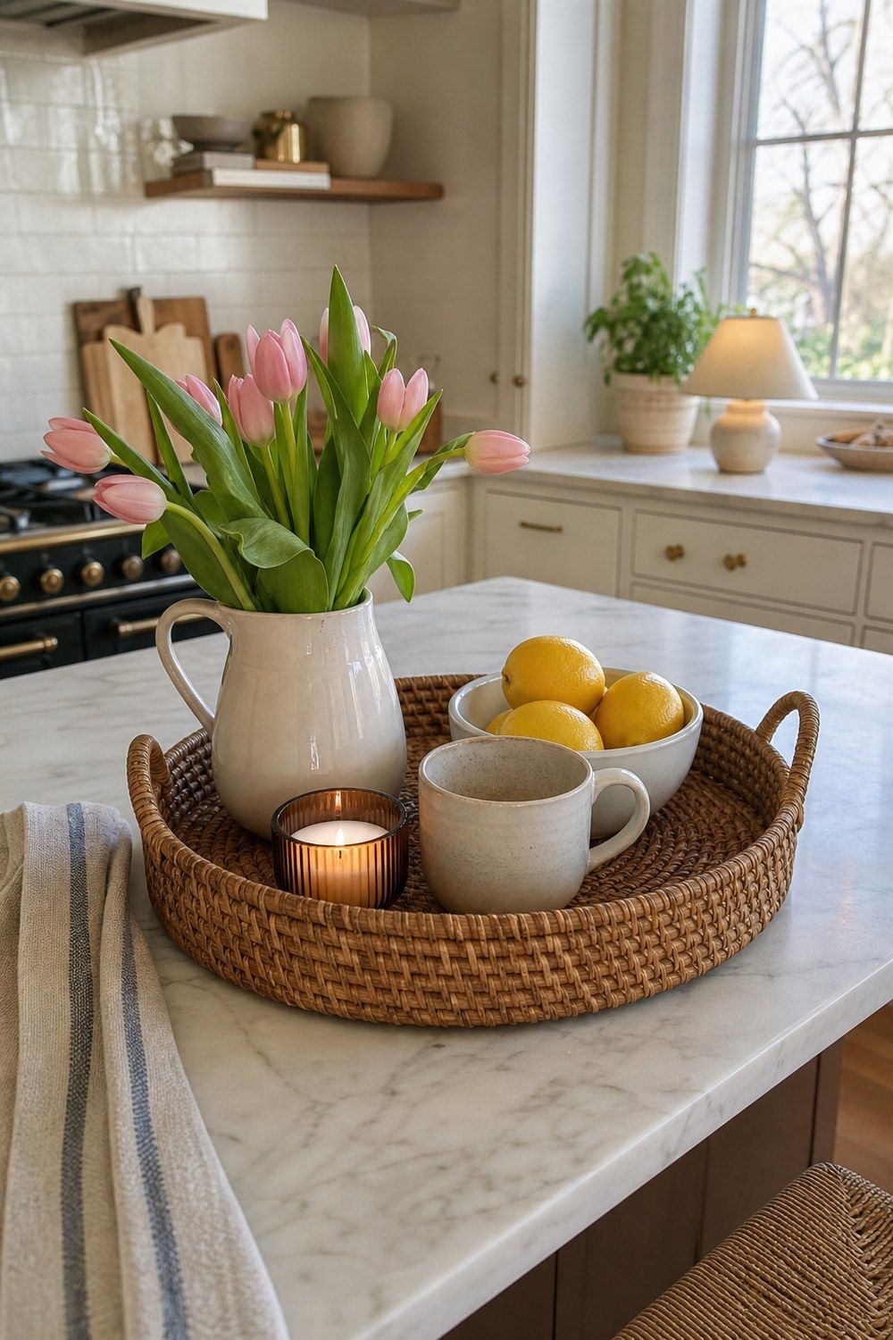 25 Spring Kitchen Decor Ideas for a Lighter Seasonal Refresh spring kitchen decor ideas section 17 spring kitchen island tray