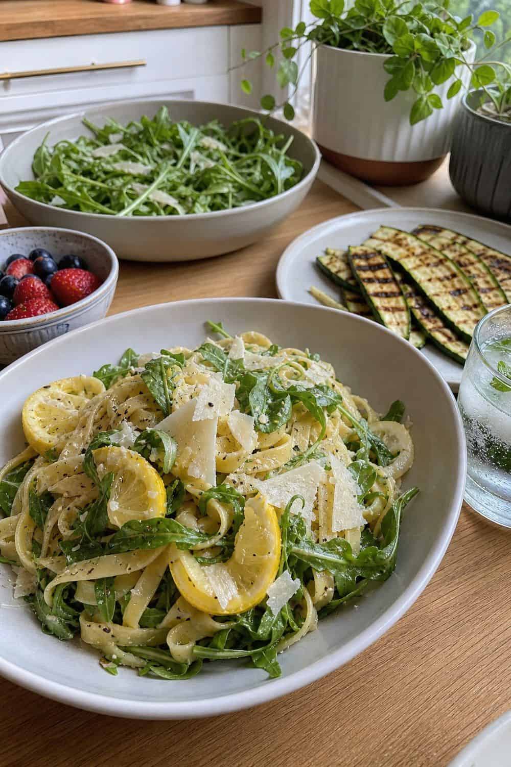 25 Summer Dinner Party Menu Ideas for Warm-Weather Hosting lemon pasta and arugula supper for a summer dinner party menu