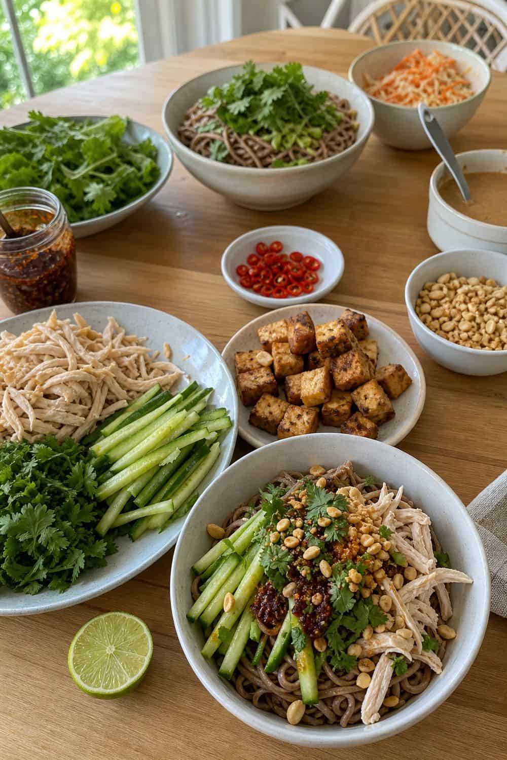 25 Summer Dinner Party Menu Ideas for Warm-Weather Hosting cold noodle bowl party menu for a summer dinner party menu