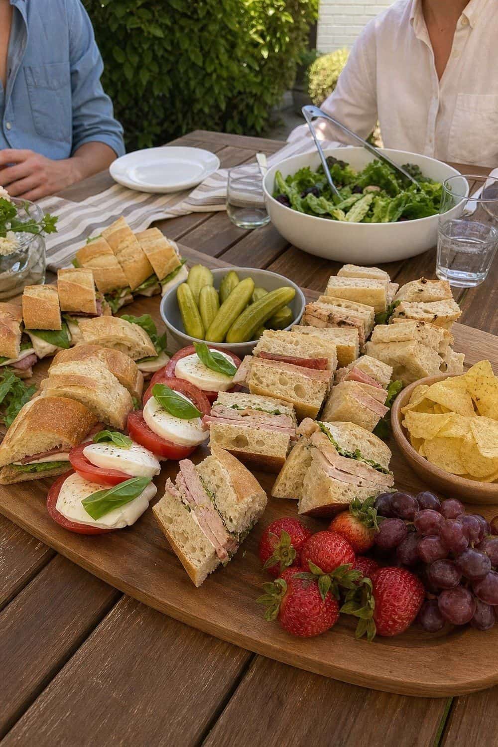 25 Summer Dinner Party Menu Ideas for Warm-Weather Hosting summer sandwich board supper for a summer dinner party menu