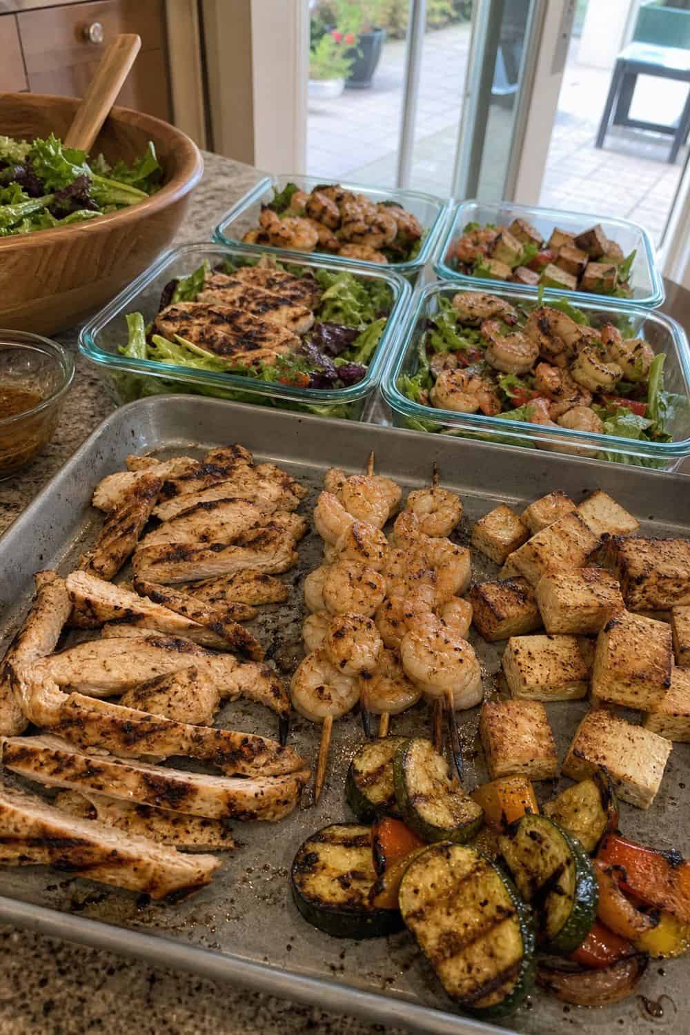 summer meal prep section 06 grill extra protein for cold meals