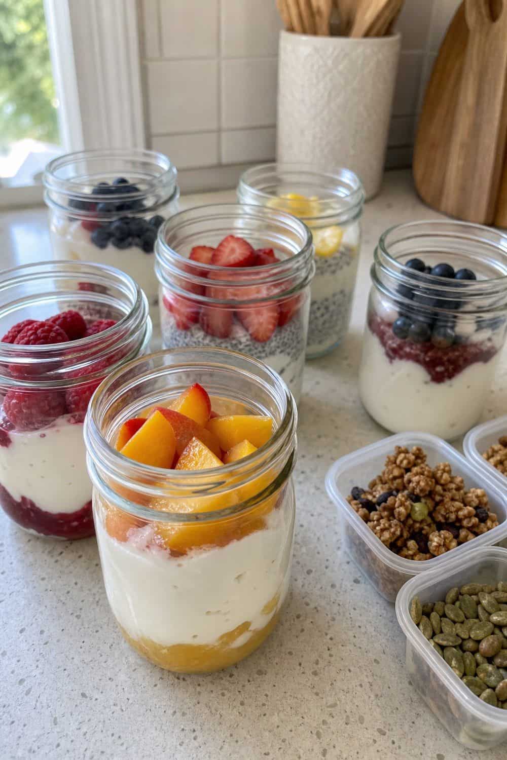 summer meal prep section 12 portion yogurt parfaits for no cook breakfasts